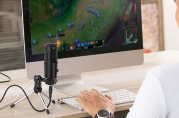 НОВЫЙ USB-МИКРОФОН BEE ДЛЯ КОМПЬЮТЕРНОГО ЕМКОСТНОГО ИГРОВОГО СТОЛБА + ПОДСТАВКА