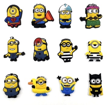 6 szt PRZYPINKA DO BUTÓW OZDOBA Minionki