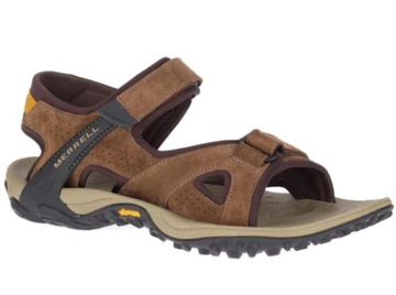 MERRELL SANDAŁY MĘSKIE SKÓRZANE BRĄZOWE 46 ŻGB