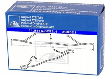 SPRĘŻYNY ZACISKU HAMULCOWEGO PRZÓD ATE do SAAB 9-5