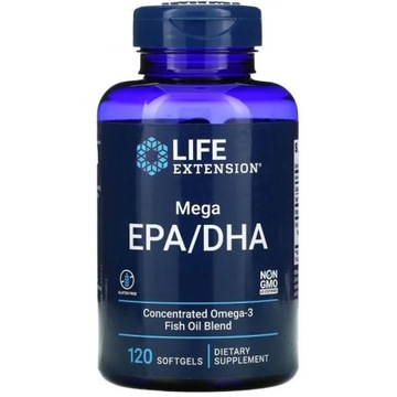 Life Extension Mega EPA DHA Olej rybi 120 kapsułek Suplement diety