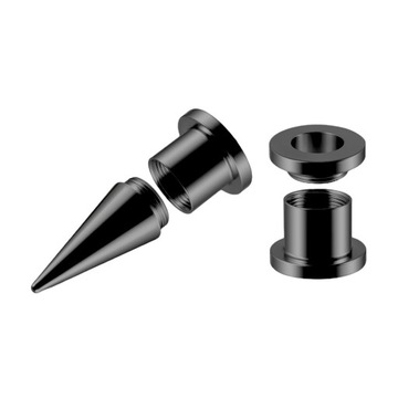 PIERCING- EXPANDER Czarny Rozpychacz TAPER i TUNEL 2 w 1- STAL CH. 10mm
