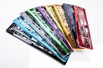 2X РАМКА НОМЕРНОГО ЗНАКА СИНЯЯ ГЛЯНЦЕВАЯ!