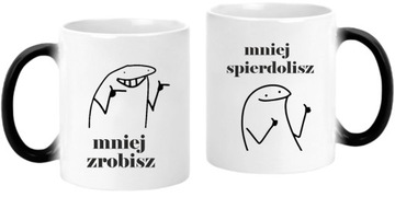 KUBEK MNIEJ ZROBISZ MNIEJ SPIE*DOLISZ ŚMIESZNY PREZENT DO PRACY MAGICZNY