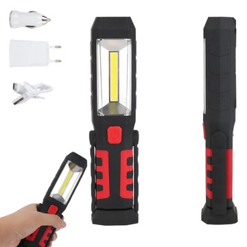 ЛАМПА ДЛЯ МАСТЕРСКОЙ СВЕТОДИОДНАЯ ЛАМПА COB АККУМУЛЯТОРНАЯ С СИЛЬНЫМ МАГНИТОМ КРЮК ГАРАЖ