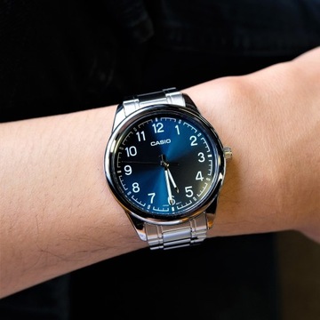 ЧАСЫ МУЖСКИЕ CASIO MTP-V005D-2B4 + КОРОБКА + ГРАВИРОВКА