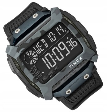 Zegarek męski Shock Resist Timex Command Military WR100 alarm WIBRACJE