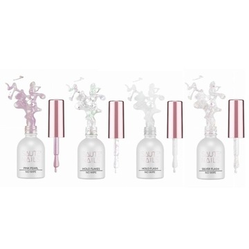 SAUTE NAILS Набор гибридных топов с эффектами SET 4х8мл