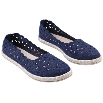 ТУФЛИ АЖЕРНЫЕ ЖЕНСКИЕ ТЕМНО-СИНИЕ, СЛИПОНЫ, Стелька из ЭКО КОЖИ, УДОБНЫЕ