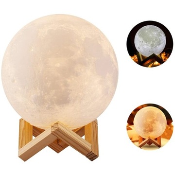 НОЧНИК ЛУНА ЛАМПА 3D 25 СМ НАСТРОЕНИЕ ДЛЯ ДЕТЕЙ 3D ПРОСТРАНСТВО ПОДАРОК