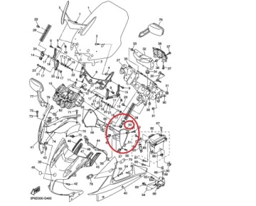 YAMAHA FJR 1300 06-12 ЗАПРАВКА ОБТЕКТОРА