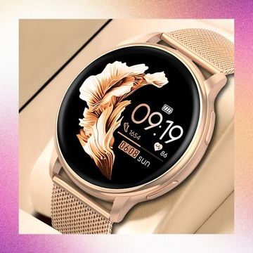SMARTWATCH ЖЕНСКИЕ КРУГЛЫЕ ЧАСЫ С ФУНКЦИЕЙ ВЫЗОВА СО СМЕННЫМИ РЕМЕШКАМИ