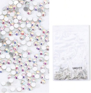 ЦИРКОНИЙ ДЛЯ УКРАШЕНИЙ КРИСТАЛЛЫ ДЛЯ НОГТЕЙ AB РАЗНЫХ РАЗМЕРОВ 1440 ШТ.