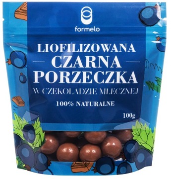 FORMELO LIOFILIZOWANA CZARNA PORZECZKA W CZEKOLADZIE MLECZNEJ 100% NAT 100g