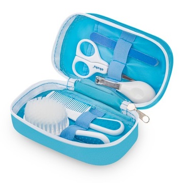Zestaw Manicure Grzebyk Nożyczki Pilnik Cążki BLUE