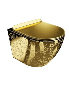Miska wisząca złota WC Lavita Sofi slim Golden Eye