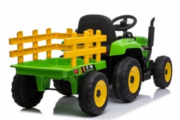 ТРАКТОР С АККУМУЛЯТОРНЫМ ПРИЦЕПОМ 2x ДВИГАТЕЛЯ ПУЛЬТ ДИСТАНЦИОННОГО УПРАВЛЕНИЯ USB СВЕТОВЫЕ МЕЛОДИИ