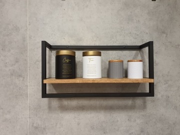 ПОЛКА STER loft ALU черная 80х18х30 см ПРОМЫШЛЕННАЯ