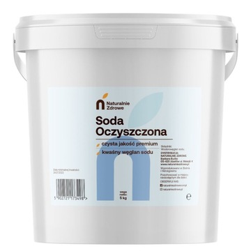 SODA OCZYSZCZONA WODOROWĘGLAN SODU WIADRO 5 kg
