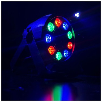 ОТРАЖАТЕЛЬ ДИСКО-ПРОЕКТОР КОЛОРОФОН PAR LED ДИСКО-ЛАМПА RGBW + ПУЛЬТ ДИСТАНЦИОННОГО УПРАВЛЕНИЯ