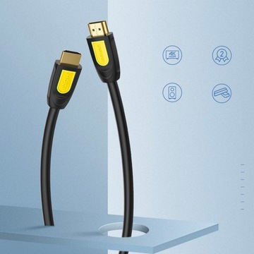 UGREEN ПРОЧНЫЙ КАБЕЛЬ HDMI - HDMI 4K 60Гц FULL HD 2м ВЫСОКОЕ КАЧЕСТВО