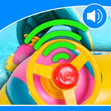 КОЛЕСО ДЛЯ ПЛАВАНИЯ ДЛЯ МЛАДЕНЦЕВ И ДЕТЕЙ С ВЕРХНЕЙ И РУЛЬКОМ, НАДУВНОЕ, ПРОЧНОЕ