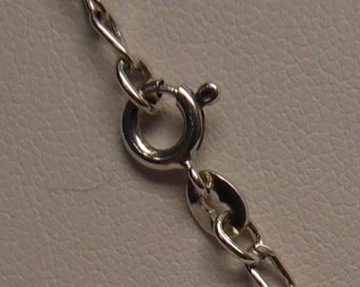 Długi srebrny łańcuszek owalne ogniwa 70 cm. 2,1 mm.