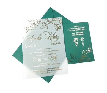 ПОЗОЛОЧЕННЫЕ СВАДЕБНЫЕ ПРИГЛАШЕНИЯ