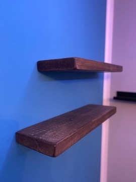 Półka rustykalna, loft, pływająca 70cm, drewniana