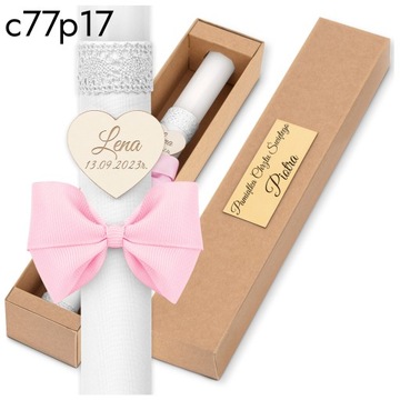 КРЕЩЕННАЯ СВЕЧА КОРОБКА ДЛЯ СВЕЧИ КРЕЩЕНИЯ - Сувенир на Святое Крещение IHS