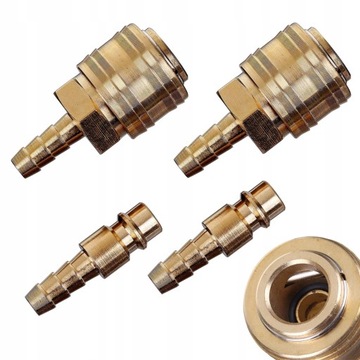 2x Szybkozłaczka pneumatyczna na wąż + wtyk 6mm