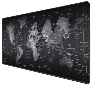 DUŻA PODKŁADKA GAMINGOWA POD MYSZ MYSZKĘ NA BIURKO MAPA ŚWIATA DLA GRACZY