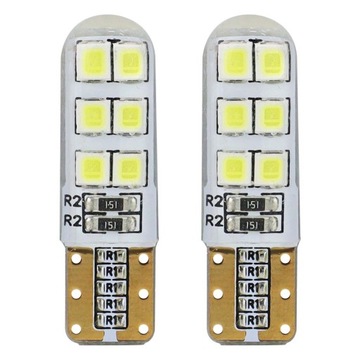 ŻARÓWKI LED STANDARD T10 W5W 12SMD POSTOJÓWKI 12V