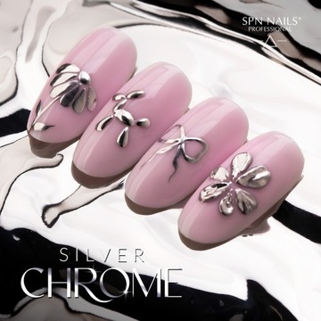 Гибридный лак для ногтей серебряный серебряный хром ультрафиолетовый ультрафиолетовый ультрафиолетовый ультрафиолетовый ультрафиолетовый LAQ 8ml Spn Nails