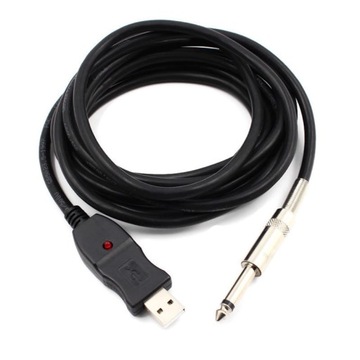 Гитарный интерфейс Адаптер JACK 6,3 мм — USB 2.0 Длина кабеля 3