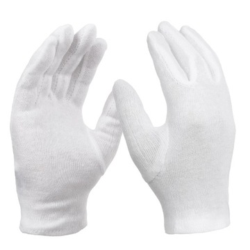 12 ПАР ПЕРЧАТОК КОСМЕТИЧЕСКИЕ ХЛОПКОВЫЕ ПЕРЧАТКИ, БЕЛЫЕ, размер 8