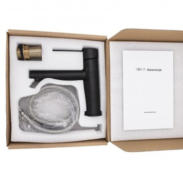 Zestaw bateria umywalkowa stojąca i korek klik-klak czarny lof- Yoka