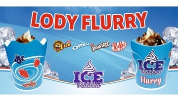 Baner reklamowy wiszący LODY FLURRY 100x50cm Reklama do lodów