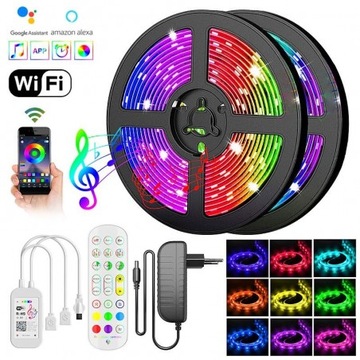 Taśma LED 5050 WIFI wodoodporna APLIKACJA 2x5m PRO