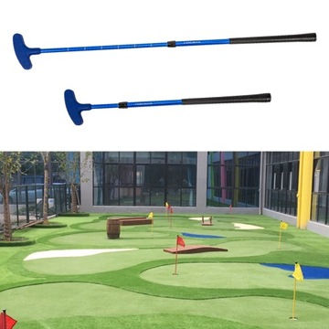 Детская клюшка для гольфа двусторонняя, левая, синяя.