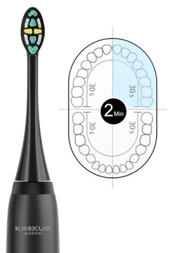 Звуковая электрическая зубная щетка 3 режима Krexus Таймер IPX7