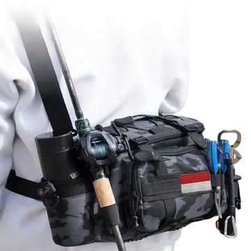 Plecak WĘDKARSKI turystyczny Kamizelka WĘDKARSKA Tactical waist bag