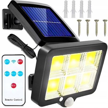 LAMPA SOLARNA MOCNA CZUJNIK RUCHU ZMIERZCH PILOT