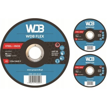 10x TARCZA CO CIĘCIA METALI STALI INOX 230×2 WDB FLEX TNĄCA PŁASKA Ø 22,3
