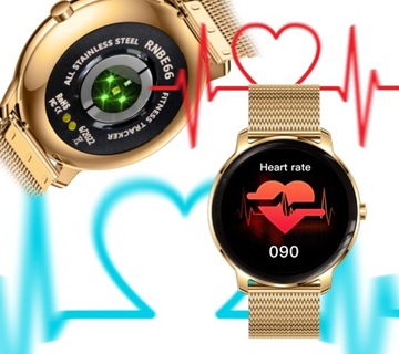 SMARTWATCH ЖЕНСКИЕ часы ШАГИ ДАВЛЕНИЯ МЕНЮ PL