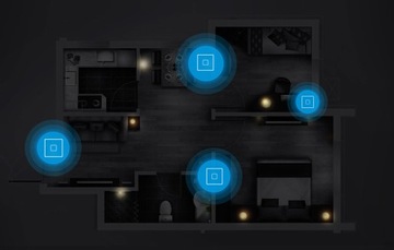 SONOFF T2EU2C-TX SZKLANY DOTYKOWY WŁĄCZNIK ŚWIATŁA WIFI + RF 433 2-KANAŁOWY