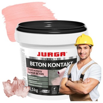 Beton Kontakt Grunt Sczepny na Mur Beton z Piaskiem Kwarcowym Róż 1,5kg 5m2
