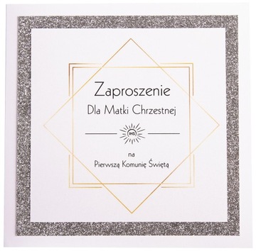 Zaproszenie dla Matki Chrzestnej na komunię GOTOWE