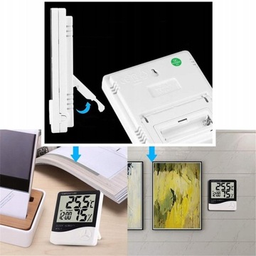 ПОГОДНАЯ СТАНЦИЯ ЦИФРОВЫЕ ЧАСЫ ТЕРМОМЕТР ГИГРОМЕТР БАТАРЕЯ В КОМПЛЕКТЕ