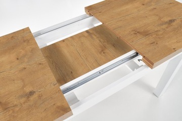 Складный стол для гостиной Тиаго 140/220x80 Oak Lancelot White Loft Plock Loft